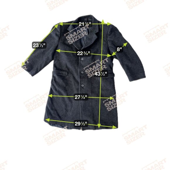 Nino Cerruti Men Wool Cashmere Blend Overcoat 46R Black SOFT Single Breasted VTG - Picture 2 of 7